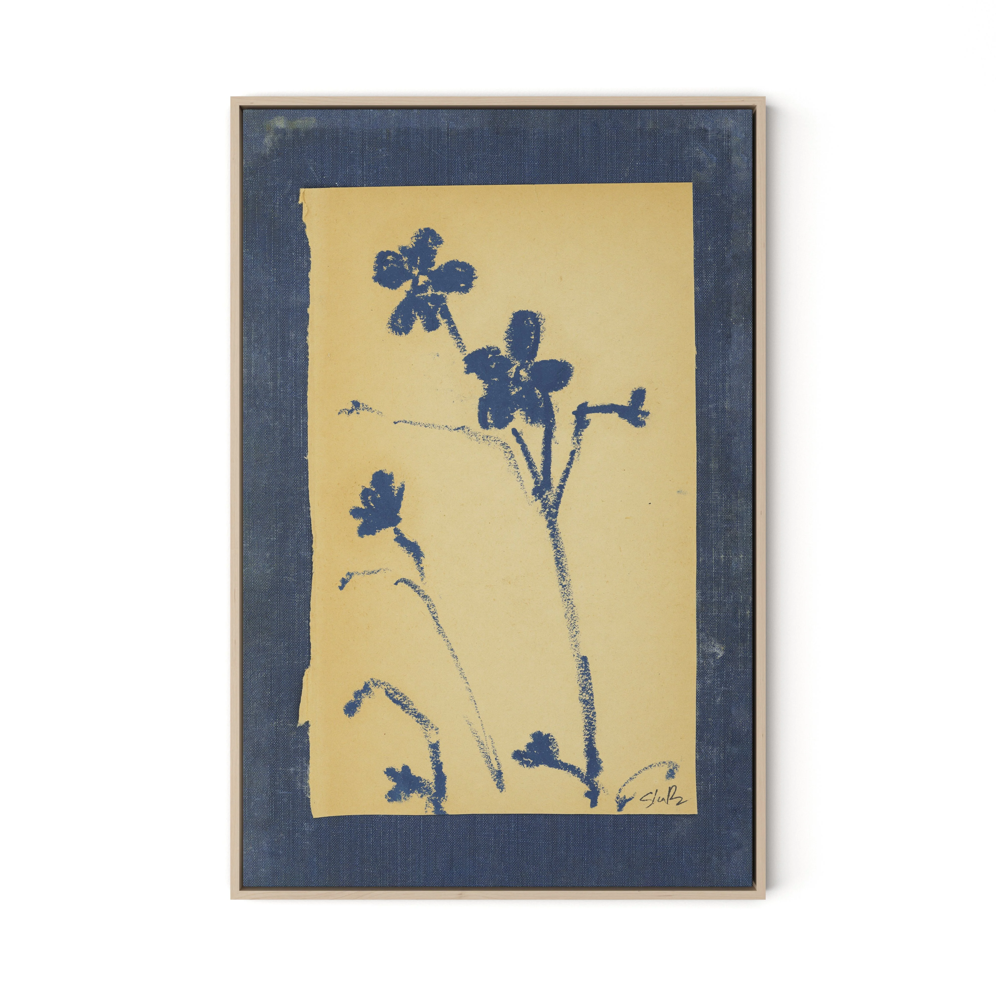 Vintage Blue Daisy